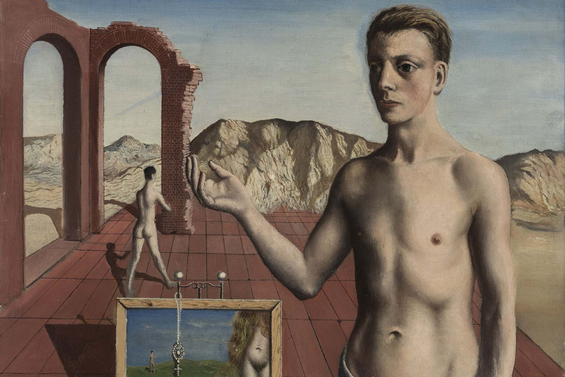 Exposition Paul Delvaux, Le Récitant, 1937, huile sur toile