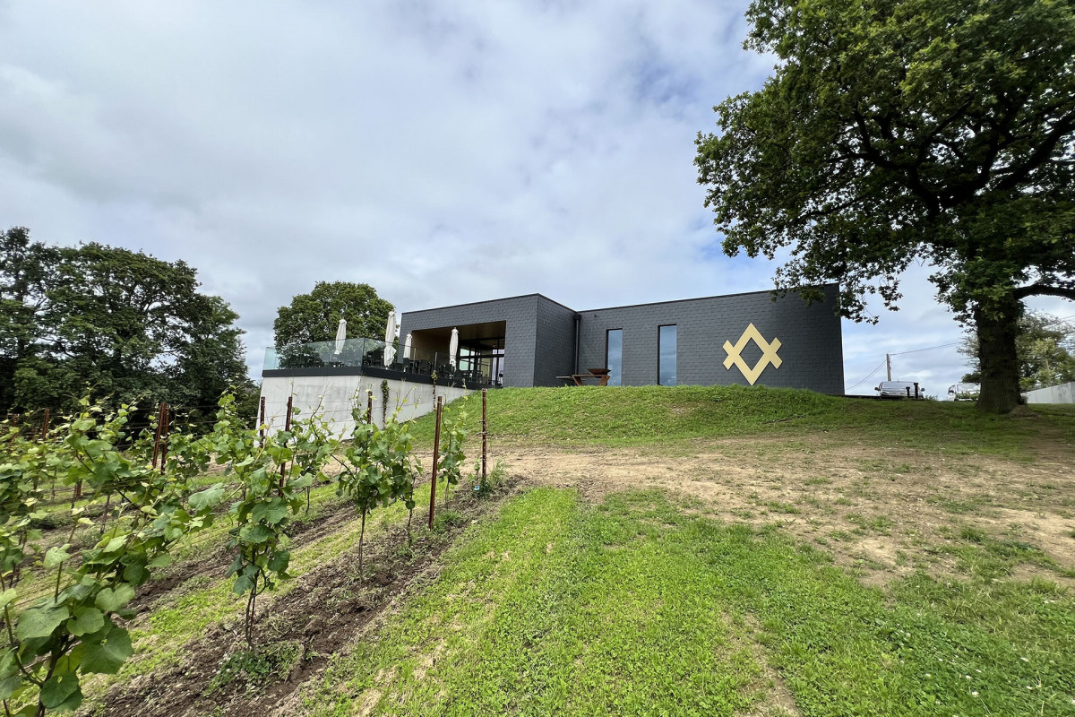 VivArdent - Sprimont - Vue extérieure du vignoble et du bâtiment